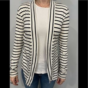 J. Crew tshirt material striped cardigan